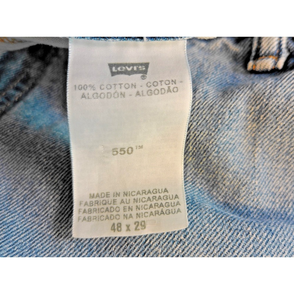 Levi's 550 Big Men's Jeans Size 48x29 Blue Denim 48 Waist 29 Inseam - Picture 2 of 16